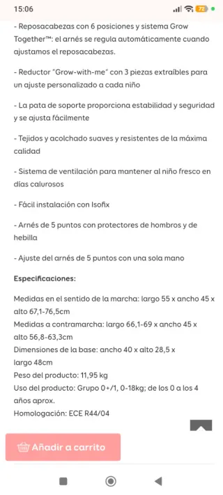 Silla de coche Joie spin 360