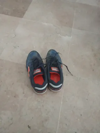 Sneakers sportive bambino blu e arancione