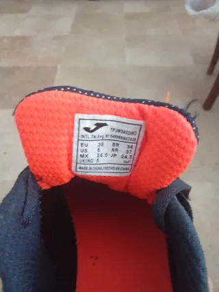 Sneakers sportive bambino blu e arancione