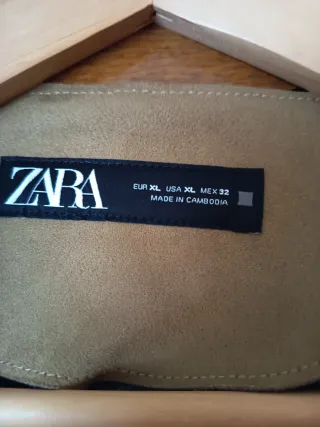 Chaqueta Zara antelina corta
