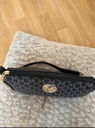 Bolso MM Monograma Negro Cadena Dorado Nuevo