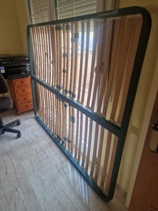 Somier de láminas metálico y madera