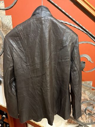 Giacca in vera pelle vintage marrone