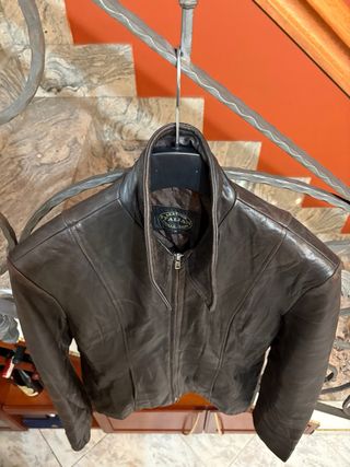 Giacca in vera pelle vintage marrone