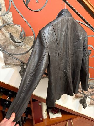 Giacca in vera pelle vintage marrone