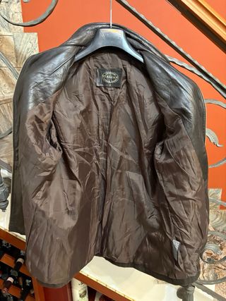 Giacca in vera pelle vintage marrone