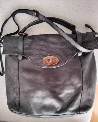Bolso Biba Negro Piel