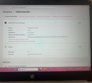 Portátil HP 14s Intel i5 Plata