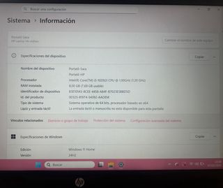 Portátil HP 14s Intel i5 Plata
