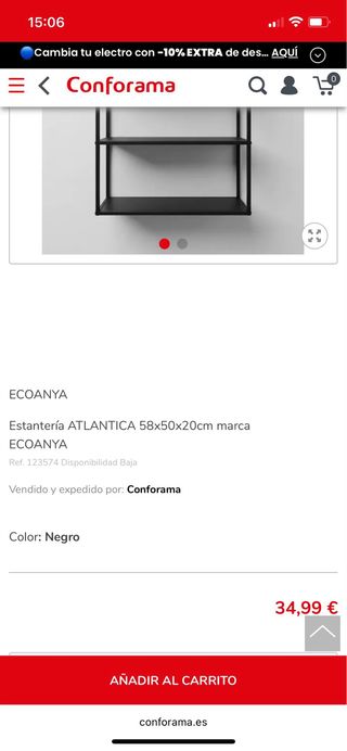 2 Estanterías Atlanticas 58x50x20cm Conforama
