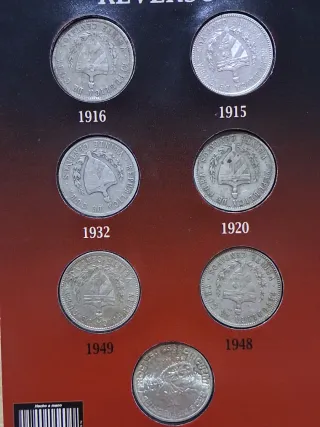Monedas Cuba 20 Centavos Plata 1915 1916 1920 1932