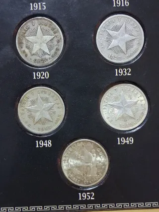 Monedas Cuba 20 Centavos Plata 1915 1916 1920 1932