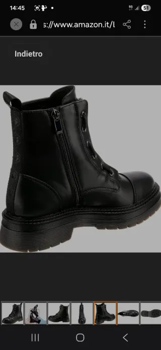 Stivaletti neri con zip