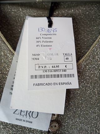 Top tirantes mujer dorado marca Zero