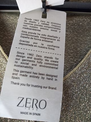 Top tirantes mujer dorado marca Zero