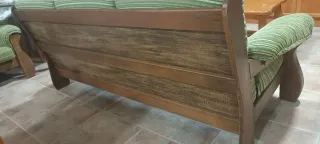 Tresillo madera maciza cerezo