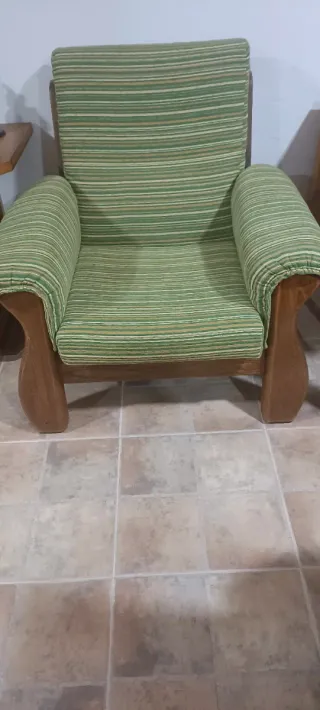 Tresillo madera maciza cerezo