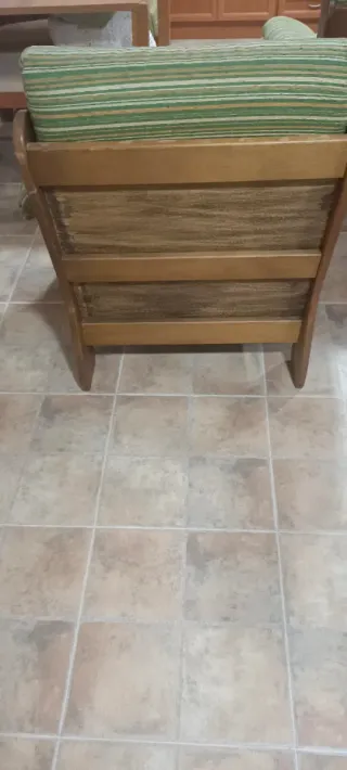 Tresillo madera maciza cerezo