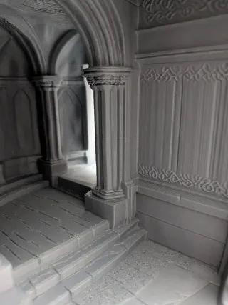 Diorama Galería de piedra para libros