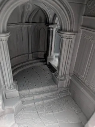 Diorama Galería de piedra para libros