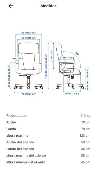 Silla de oficina negra