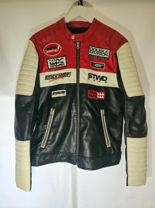 Chaqueta Racing Tricolor con Parches