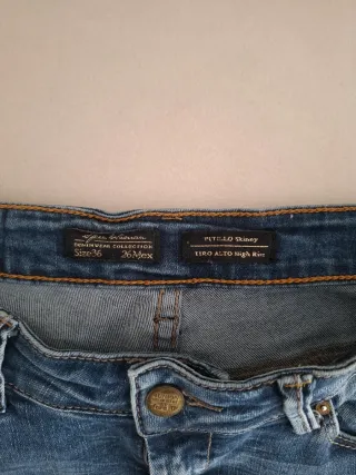 Pantalón vaquero mujer tiro alto pitillo elastan