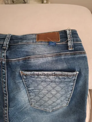 Pantalón vaquero mujer tiro alto pitillo elastan