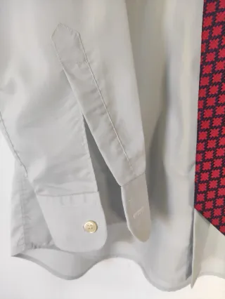 Camisa manga larga Ellos Aqua con corbata