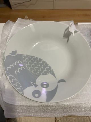 Juego de 18 piezas de vajilla con búhos