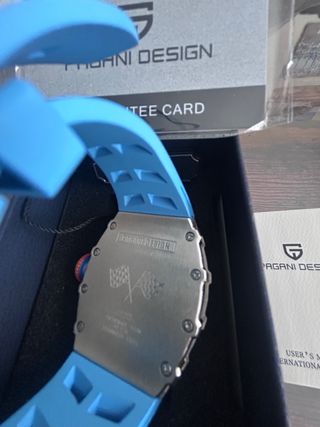Reloj Pagani Design Esqueleto Azul/Plata