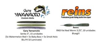 Lote señuelos vinilo pesca Finesse