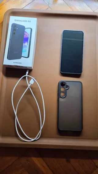 Samsung Galaxy A55 5G 128GB Negro+funda+cristal