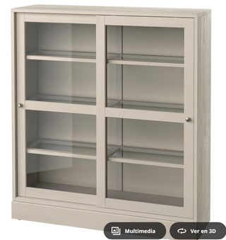 Vitrina Ikea HAVSTA Gris con Puertas Correderas
