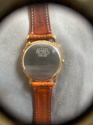 Reloj Seiko Vintage Dorado Correa Marrón