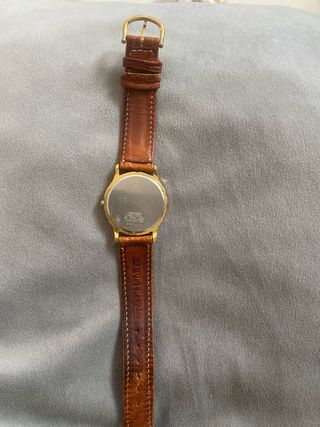 Reloj Seiko Vintage Dorado Correa Marrón