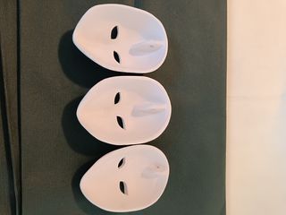 3 Maschere veneziane Bianche Grezze