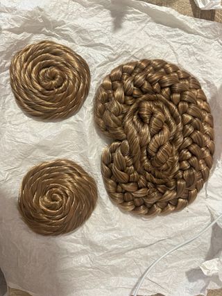 Moños Fallera Cosidos Rubio Medio