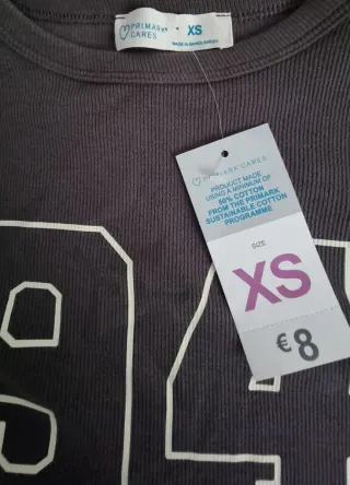 Camiseta manga larga Primark nueva con etiqueta XS
