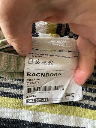 2 Fundas cojín sofá rayas verdes