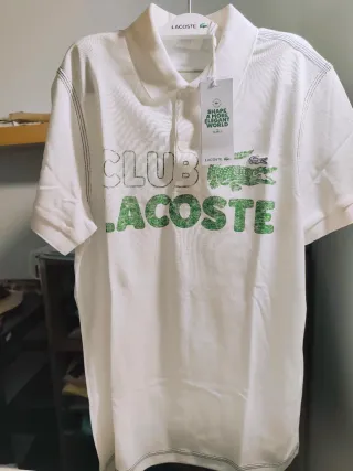 Camiseta Lacoste Hombre S espalda 40cm, largo 70cm
