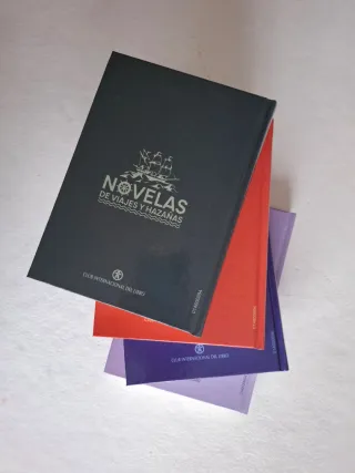 Libros 4 tomos de novelas de viajes y hazañas