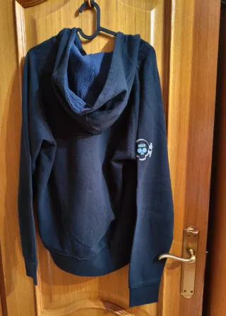 Sudadera Zara Joven Capucha Talla M Negra