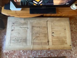 Mesa de centro madera roble estilo mexicano