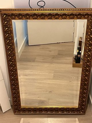 Espejo grande marco dorado clásico vintage 116 cm