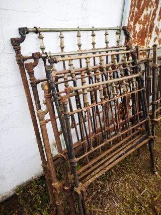 6 Camas Hierro Latón bronce Antiguas años 30's