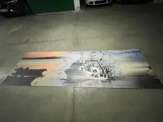 Cartel Decorativo Barco y Gaviotas