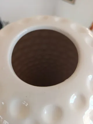 Jarrón alto blanco brillo porcelana