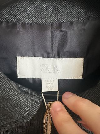 Zara Chaqueta Crop Cremallera Mujer Talla S