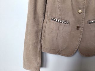 Fornarina blazer nuovo velluto beige